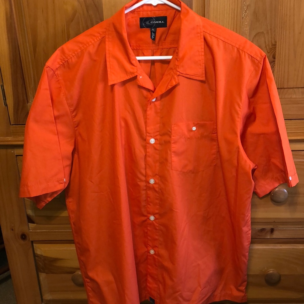 ONEILL Orange Short Sleeve Button Down